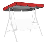 Toile de Rechange pour Balancelle 2 et 3 Places,Housse de Toit 210D Oxford ImperméAble,Imperméable Protection UV Housse de Rechange Toit de Balançoire Imperméable Garde(Size:65 * 45 * 6in,Color:Red)