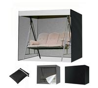 Toile de Rechange pour balancelle extérieure Housse pour hamac 3 Places Housse pour hamac 2 Places Protection Toutes Saisons Noire 224 x 152 x 183 cm