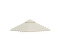 Outsunny Toile de Rechange pour pavillon tonnelle Tente Toit de Remplacement Gazebo de Jardin Tissu Polyester Haute densité 180 g/m² Anti-UV 3 x 3 m Beige