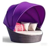 Toile De Rechange pour Canopy De Lit Balancelle De Jardin - Auvent Résistant De 167,6 Cm, Installation Rapide, Anti-UV Et Étanche-Purple