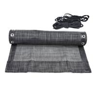 Toile de rechange pour chaise longue 160 x 52 cm - nylon gris avec 4 cordes élastiques - kit de réparation 4 pièces