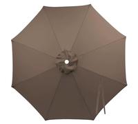 Toile de Rechange pour Parasol 2.7m 3.0m 3.5m 4.0m 6/8 Baleines, Tissu de Remplacement Imperméable Anti-UV, Auvent Housse pour Jardin Terrasse Extérieur(Taupe Foncé,2.30m/8 Arms)