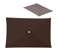 Toile De Rechange Pour Parasol 3x3.0m 3x2m De 6 Baleines/8 Baleines, UPF 50+ Auvent De Remplacement Pour Parasol Jardin(Coffee,2.0 m x 3.0 m)