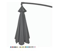 Toile de Rechange pour Parasol de 2.0/2.30/2.50/2.70/3.0m 6/8 Baleines Housse de Rechange Anti-UV Auvent de Rechange pour Parasol d'extérieur Bâche De Remplacement Pour Parasol(Gy11,9.8ft 300 cm 8 Rib