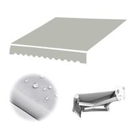 Toile de rechange pour parasol de jardin, balcon, terrasse, abri d'extérieur imperméable et durable de 3/3,5/4 x 2,5 m