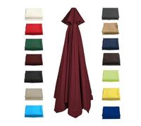 Toile de rechange pour parasol de jardin de 2,0 m, 2,7 m, 3 m, 6, 8 baleines, housse noire pour parasol de terrasse, facile à installer, résistante aux intempéries