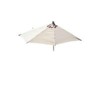 Housse de rechange pour parasol demi-rond Parla, housse de rechange pour parasol, 300cm tissu/textile UV 50+ 3kg ~ crème
