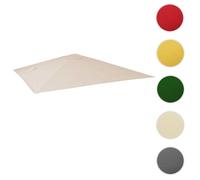 Mendler – Toile de rechange pour parasol déporté De Luxe Hwc 3x3 m Crème Gris