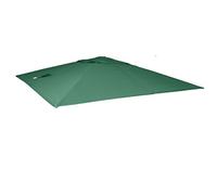 Mendler Toile de rechange pour parasol déporté de luxe HWC 3x3 m Vert foncé