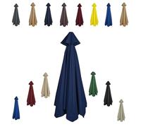 Toile De Rechange pour Parasol D'extérieur à 8 Baleines pour Jardin, Terrasse, Toile De Parasol Déporté Remplacement pour Cour