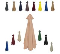 Toile De Rechange pour Parasol D'extérieur à 8 Baleines pour Jardin, Terrasse, Toile De Parasol Déporté Remplacement pour Cour