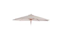 Mendler Toile de rechange pour parasol Florida 3,5 m polyester 8 baleines crème-blanc