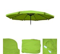 Toile De Rechange Pour Parasol Meran Pro, Parasol De Marché Gastronomique Avec Volant Ø 5m, Polyester Vert Clair Vert
