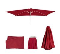 Housse De Rechange Pour Parasol N23, Housse De Rechange Pour Parasol, 2x3m Rectangulaire Tissu/Textile 4,5kg Uv 50+ Bordeaux Rouge