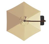 Toile De Rechange Pour Parasol Rond - 2m/2,7m/3.0m, 6/8 Baleines - Auvent De Parasol De Jardin De Table De March, Housse De Rechange Pour Parasol Droit Ou Déporté(Couleur:Kaki,Taille:2m 6-Ribs)