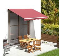 Toile de rechange pour pare-soleil d'extérieur, 3,5 x 2,5 m, imperméable, résistante aux UV, parfaite pour terrasse et jardin (bordeaux)