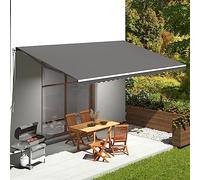 Toile de rechange pour pare-soleil d'extérieur de 6 x 3,5 m - Gris foncé - Matériau imperméable, protection UV, facile à installer (cadre non inclus)