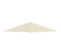 Outsunny Toile de rechange pour pavillon 3 x 3 m polyester 180 g/m² crème