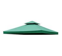 Toile de rechange pour pavillon tonnelle tente 3 x 3 m - HOMCOM - Vert foncé - Polyester