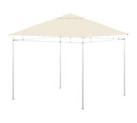 Toile De Rechange Pour Pavillon Tonnelle Tente 3 X 3 M Polyester Haute Densité 180 G/M² Revêtement Pa Anti-Uv Crème