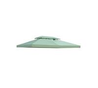 Toile de rechange pour pavillon tonnelle tente 3 x 4 m polyester haute densité 180 g/m² vert