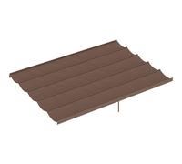 Toile de rechange pour pergola 4 x 3 m, rétractable, en polyester résistant aux intempéries, avec trous de drainage, couleur café