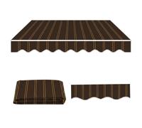 Toile de Rechange pour Store Banne Imperméable Housse de Protection Pluie | Toile de rechange imperméable pour auvent de terrasse ou balcon (sans armature)(Brown,22.9x6.5ft)