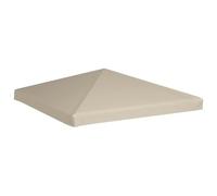 Toile de Rechange pour Tonnelle de Jardin, Toit de Remplacement pour Tente de Réception 310 g/m² 3x3 m Beige