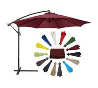 Toile De Rechange Pour Un Parasol Déporté - 200cm-6 Baleines 270/300cm-6/8 Baleines - Imperméable/Anti-UV Auvent De Remplacement Pour Parasol - 14 Couleurs En Option Housse De Rechange Pour Parasol(Bu