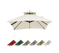 Toile De Rechange Rectangulaire for Parasol De Terrasse Tissu Imperméable Pare-Soleil Extérieur for Terrasse, Jardin Ou Table De Billard(Beige,2.5x2.5m)