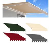 Toile de rechange rétractable en polyester 280 g pour une utilisation en extérieur, pas de cadre nécessaire, disponible en vert/rouge/gris/beige, tailles 2/3/4/5 m.