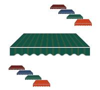 Toile de rechange rétractable en polyester imperméable, durable et facile à installer - pour balcon extérieur - Protection UV - Vert - 6 x 3 m