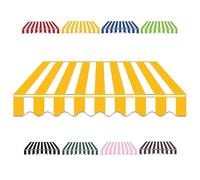 Toile de rechange rétractable imperméable et résistante aux déchirures pour fenêtre et porte - 350 x 300 cm - Jaune - 200 x 150 cm