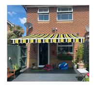Toile de rechange rétractable imperméable pour terrasse et jardin - Protection UV - Jaune - 4 x 3 m