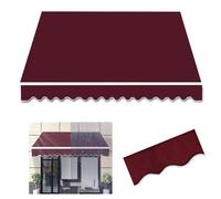 Toile de rechange rétractable manuelle pour auvent - Toile en polyester imperméable - Rouge - 1,5 x 1 m - Abri pour jardin et terrasse