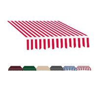 Toile de rechange rétractable pour auvent - 2 x 1,5 m, 2,5 x 2 m, 3 x 2 m - Pour extérieur - Bleu/rouge/blanc - 5 x 3 m