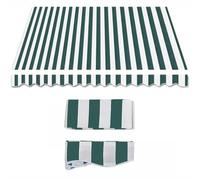 Toile de rechange rétractable pour auvent - 4,9 x 3,7 m/3,7 x 3 m/3 x 2,4 m/2,4 x 1,5 m - Tissu polyester - Vert - 3,5 x 2 m