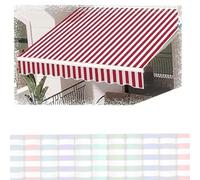 Toile de rechange rétractable pour auvent à rayures - 2 m, 4 m, 5 m, 6 m, 7 m - 4 x 2 m - Rouge, compatible avec bras articulé et à pince - Résistant aux UV