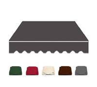 Toile de rechange rétractable pour auvent commercial, durable, résistant aux intempéries, idéal pour restaurant, magasin, jardin, 250 x 150 cm, gris