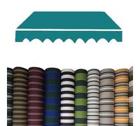 Toile de rechange rétractable pour auvent de terrasse - 100 % polyester 280 g - Pour terrasse, fenêtre et porte - Toile avec cantonnière - Housse d'extérieur de 6 x 5 m