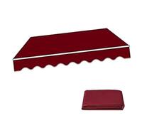 Toile de rechange rétractable pour auvent de terrasse - 3,5 x 2,5 m et 4 x 3,5 m - Pour balcon, fenêtre, toit - Tissu d'ombrage imperméable - Rouge - 3 x 1,5 m