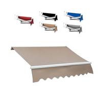Toile de rechange rétractable pour auvent de terrasse - 3,5 x 2,5 m et 4 x 3 m - Enroulable - Camel - 7 x 4 m