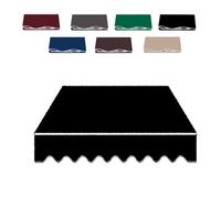 Toile de rechange rétractable pour auvent de terrasse - 3,5 x 3 m - Résistant aux UV et à l'eau - Disponible en noir, bleu, kaki - 4 x 3 m