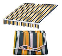 Toile de rechange rétractable pour auvent de terrasse, balcon, jardin, restaurant - 4 x 2,5 m - Pare-soleil pour couchette de soleil d'arrière-cour