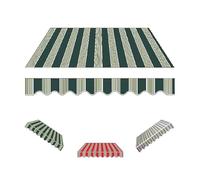 Toile de rechange rétractable pour auvent de terrasse - Idéal pour terrasses et jardins - Vert - 7 x 3 m