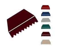 Toile de rechange rétractable pour auvent de terrasse - Protection UV - Bordeaux - 400 x 150 cm - Solution pour abri d'extérieur