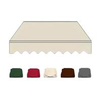 Toile de rechange rétractable pour auvent de terrasse, protection UV et résistant aux intempéries, pour balcon et extérieur, beige (500 x 400 cm)