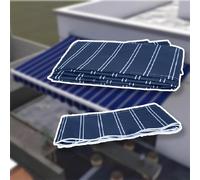 Toile de rechange rétractable pour auvent de terrasse - Protection UV - Pour jardin, balcon, fenêtre et porte - Disponible en 2 m, 3 m, 4,2 m, 7 m (bleu, 5 x 3,5 m)