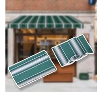 Toile de rechange rétractable pour auvent de terrasse - Tissu de protection UV - Pour jardin, balcon, fenêtre et porte - 2 m, 3 m, 4,2 m, 7 m (vert, 2 x 1,5 m)