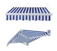 Toile de rechange rétractable pour auvent d'extérieur - 3,5 x 5,5 m - Bleu - 5 x 2,5 m
